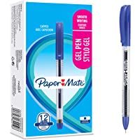Paper Mate bolígrafos de gel- punta de aguja suave (0-5 mm)- azul- 12 unidades